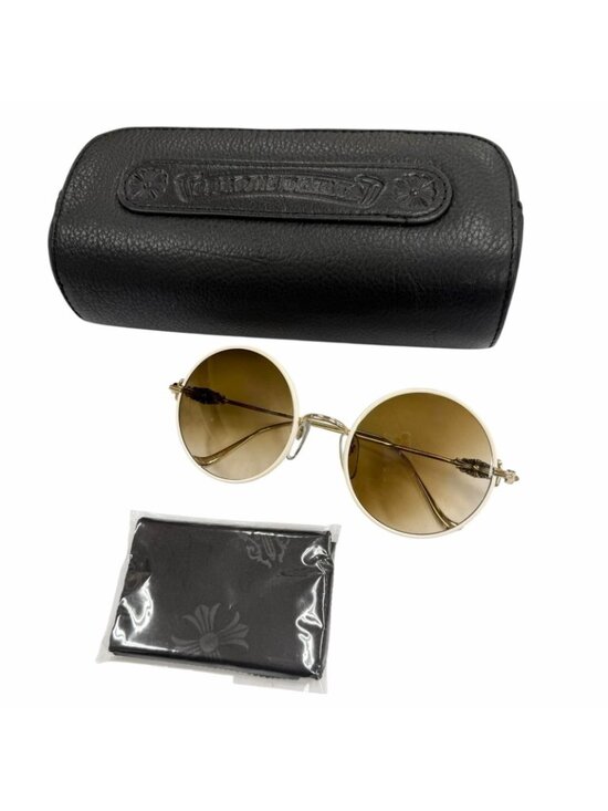 Chrome Hearts Ovaryeasy 925 Floral Temple Round Gradient Lens Sunglasses White main image 14